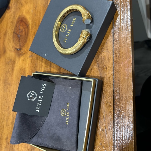 Julie Vos Gold Textured Bracelet with Silver Accents - Picture 3 of 3